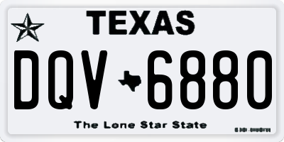 TX license plate DQV6880