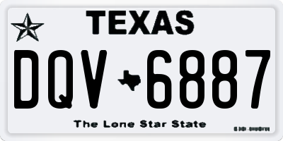 TX license plate DQV6887