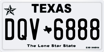 TX license plate DQV6888