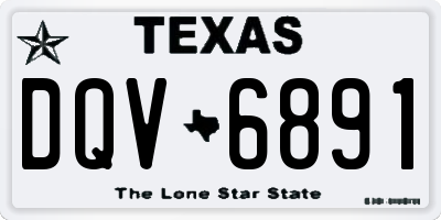 TX license plate DQV6891