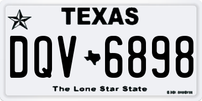TX license plate DQV6898
