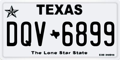 TX license plate DQV6899