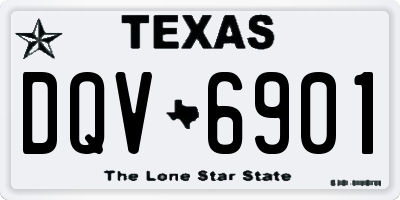TX license plate DQV6901