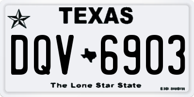 TX license plate DQV6903