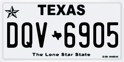 TX license plate DQV6905