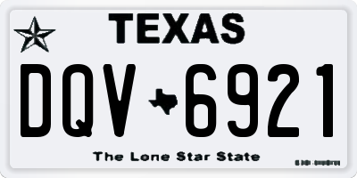 TX license plate DQV6921