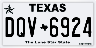 TX license plate DQV6924