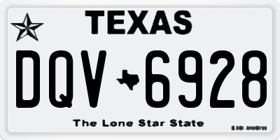 TX license plate DQV6928