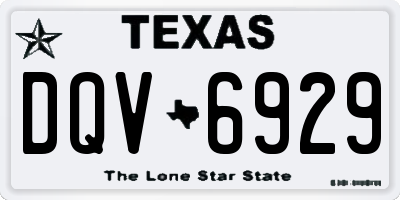 TX license plate DQV6929