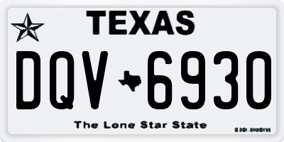 TX license plate DQV6930
