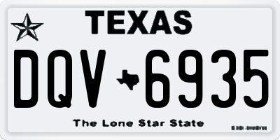TX license plate DQV6935