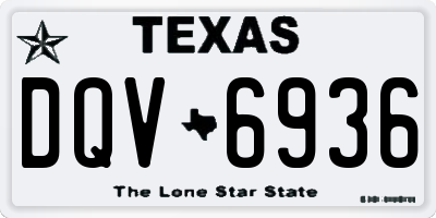 TX license plate DQV6936