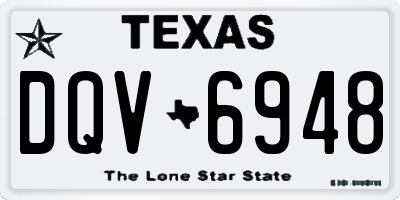 TX license plate DQV6948
