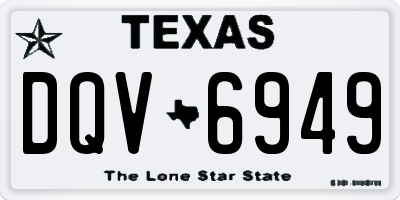 TX license plate DQV6949