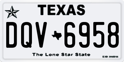 TX license plate DQV6958