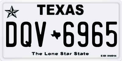 TX license plate DQV6965