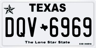 TX license plate DQV6969