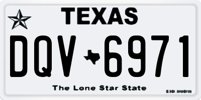 TX license plate DQV6971