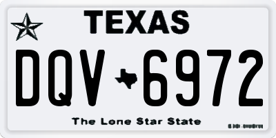 TX license plate DQV6972