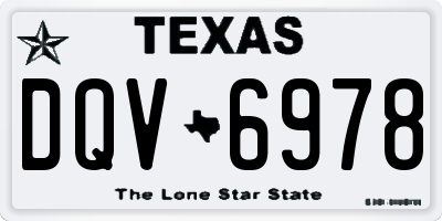 TX license plate DQV6978