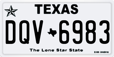 TX license plate DQV6983