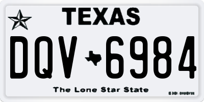 TX license plate DQV6984