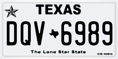 TX license plate DQV6989