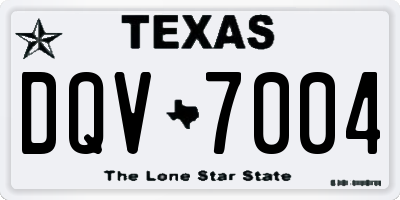 TX license plate DQV7004