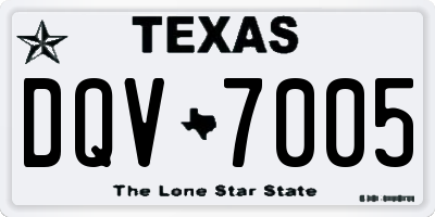 TX license plate DQV7005