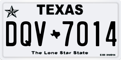TX license plate DQV7014