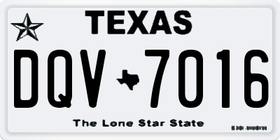 TX license plate DQV7016