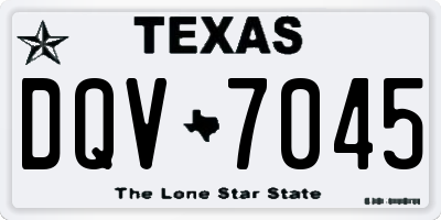 TX license plate DQV7045