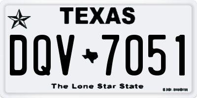 TX license plate DQV7051