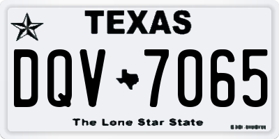 TX license plate DQV7065