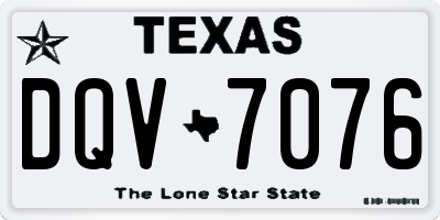 TX license plate DQV7076