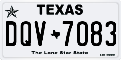 TX license plate DQV7083