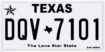TX license plate DQV7101