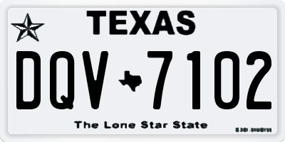 TX license plate DQV7102