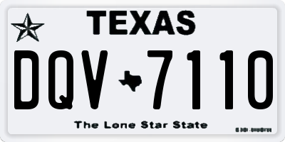 TX license plate DQV7110