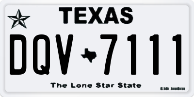 TX license plate DQV7111
