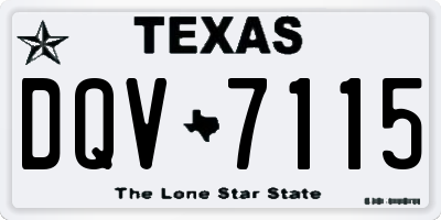 TX license plate DQV7115