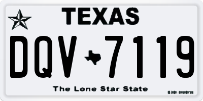 TX license plate DQV7119