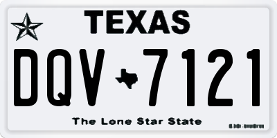 TX license plate DQV7121