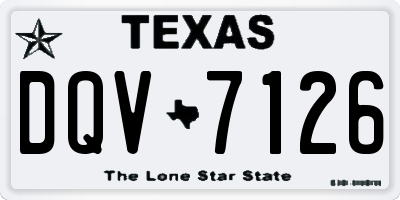 TX license plate DQV7126