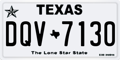 TX license plate DQV7130