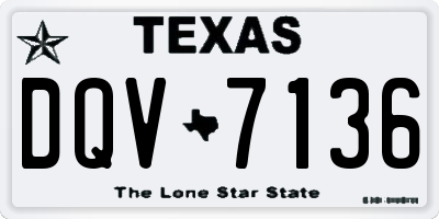 TX license plate DQV7136