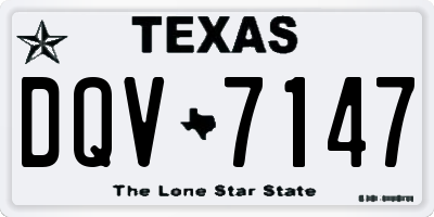 TX license plate DQV7147