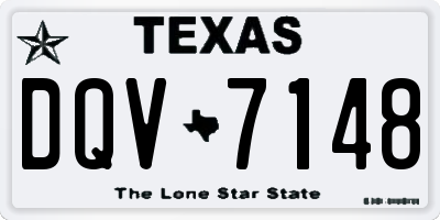 TX license plate DQV7148