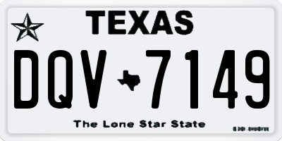 TX license plate DQV7149