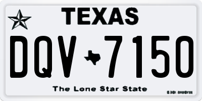 TX license plate DQV7150